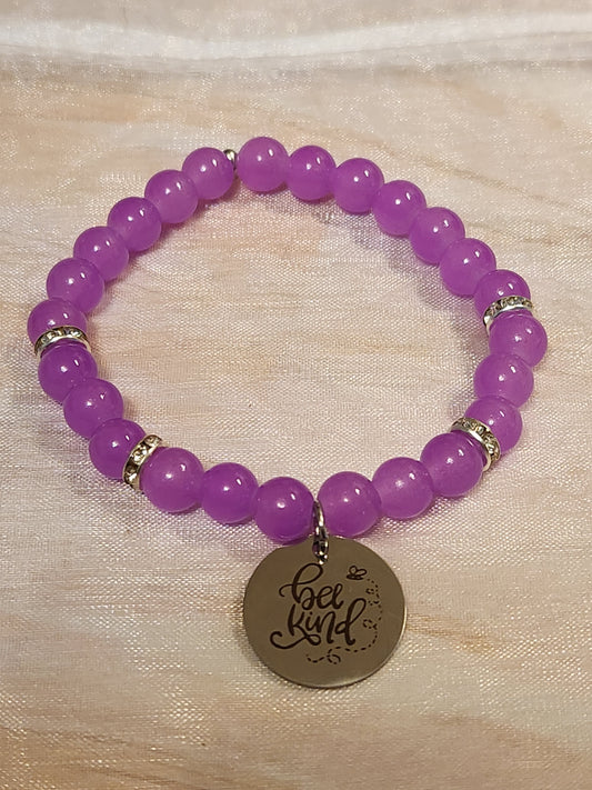 Bracelet: "Bee Kind" (Light Purple)