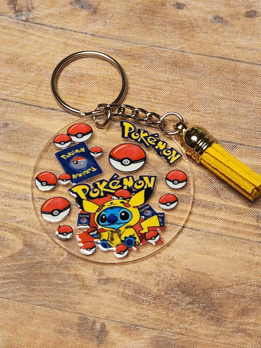 Circle Keychain: Stitch (Pokemon)