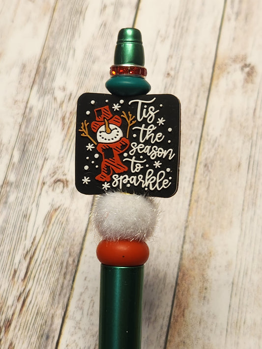 Beaded Pen: Winter (Tis the Season)