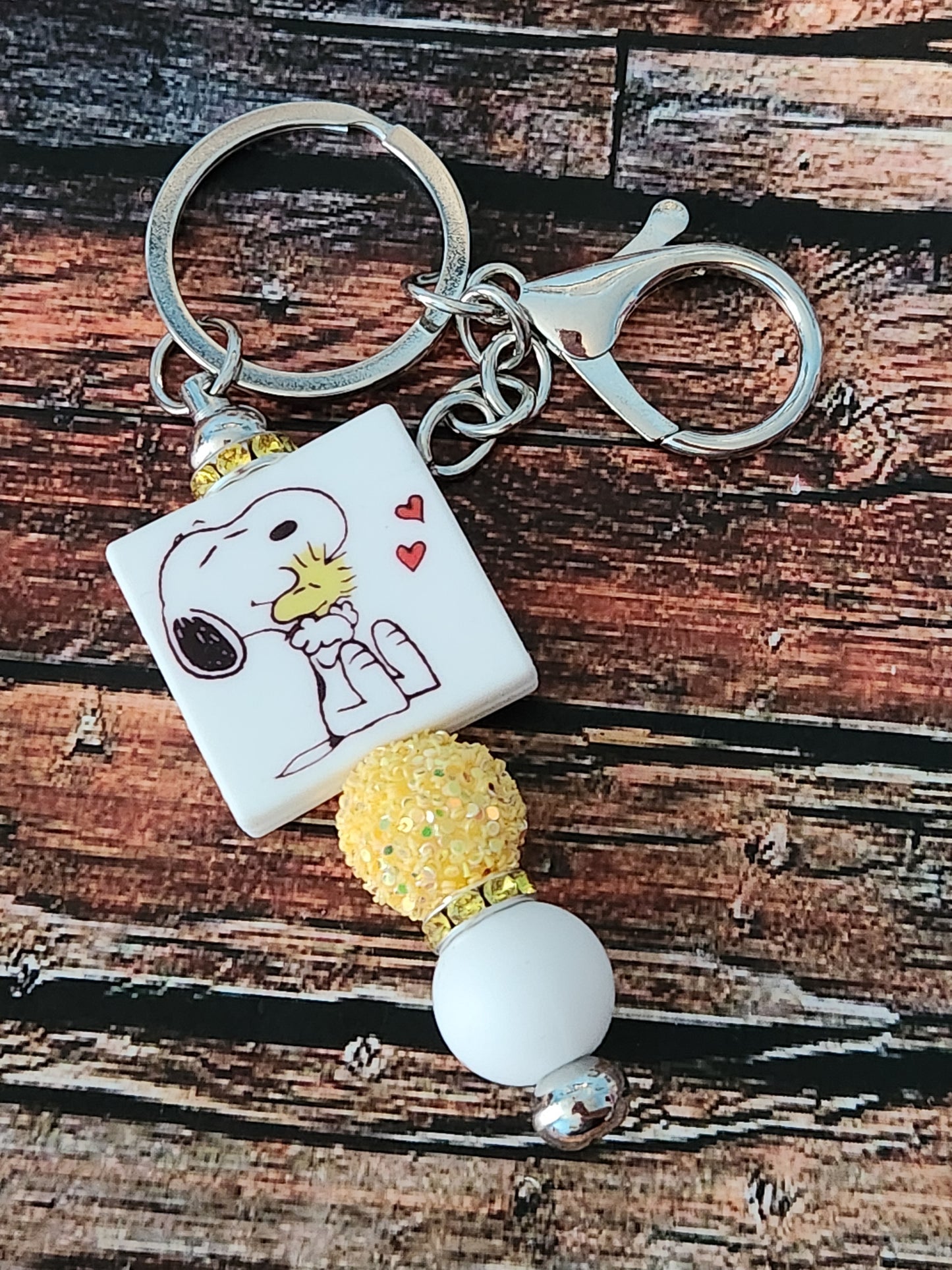 Keychain: Snoopy & Woodstock