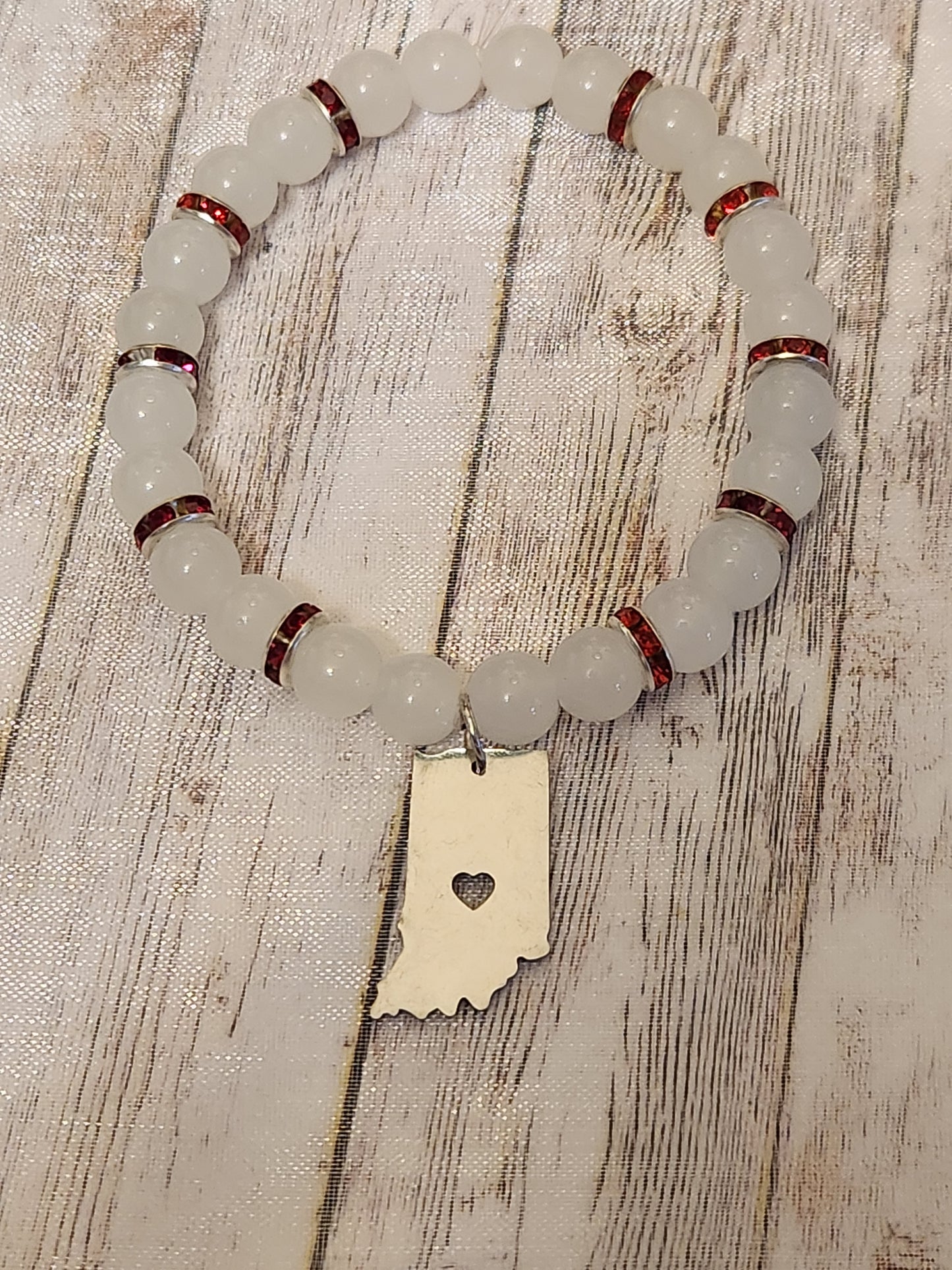 Bracelet: Indiana (Red and White)