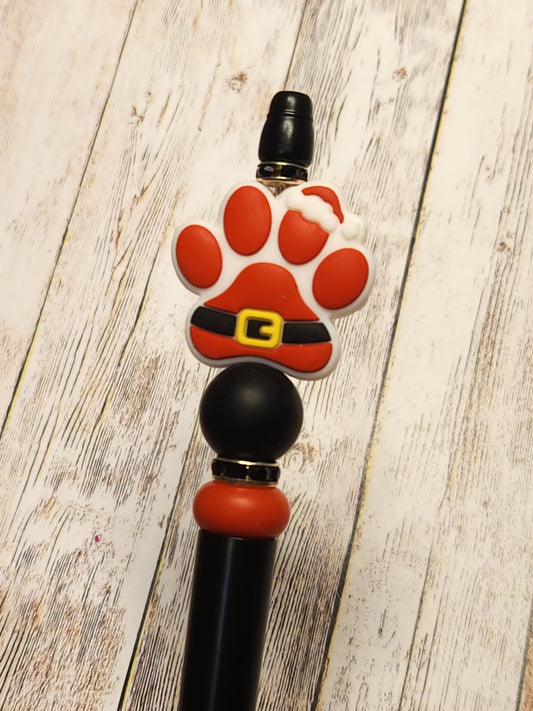 Beaded Pen: Winter (Santa Paws)