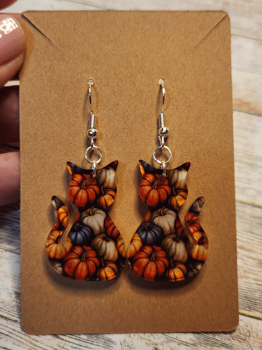 Earrings: Fall (mix of pumpkin colors)