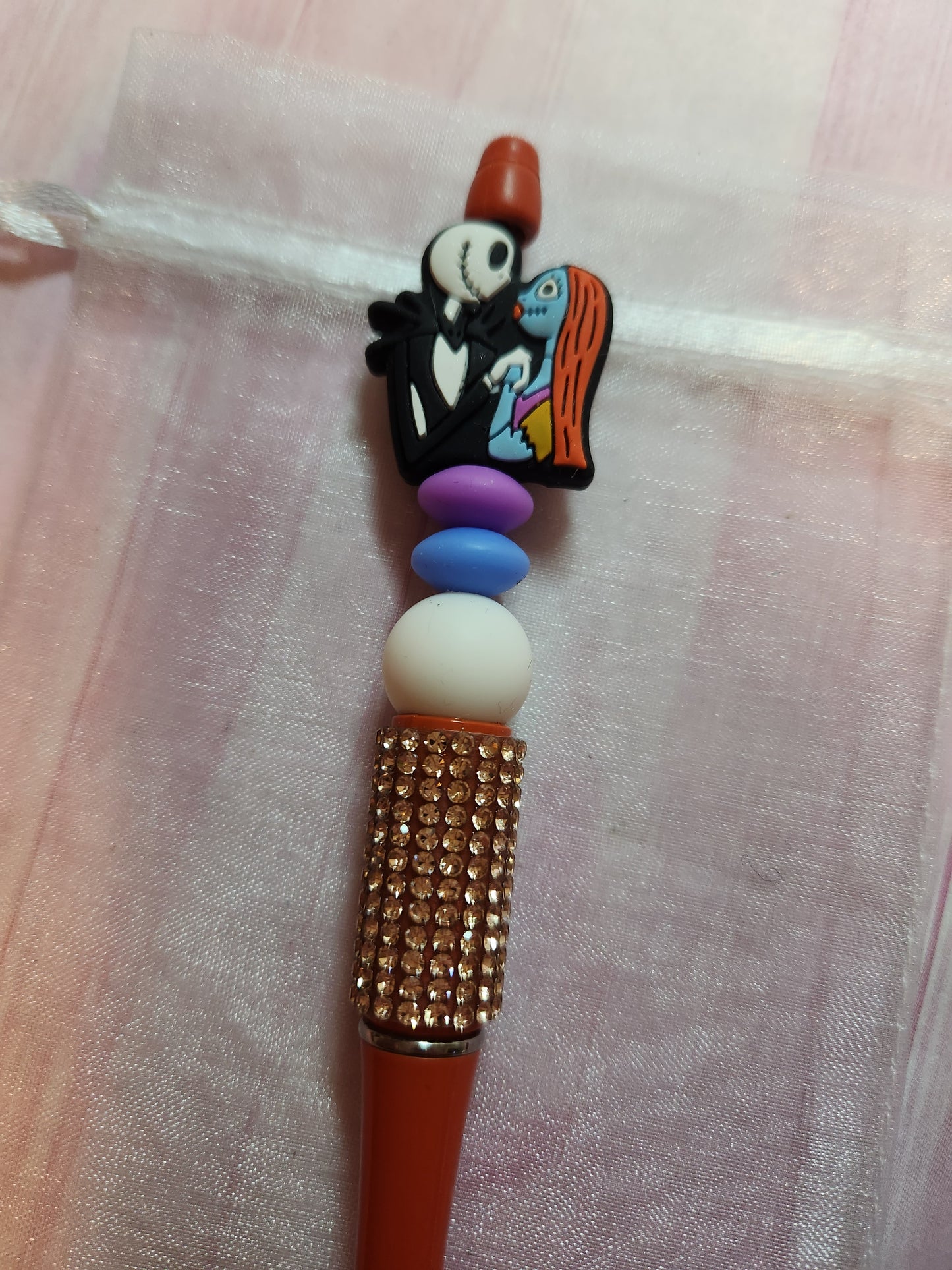 Beaded Pen: Nightmare (Jack and Sally holding hands)