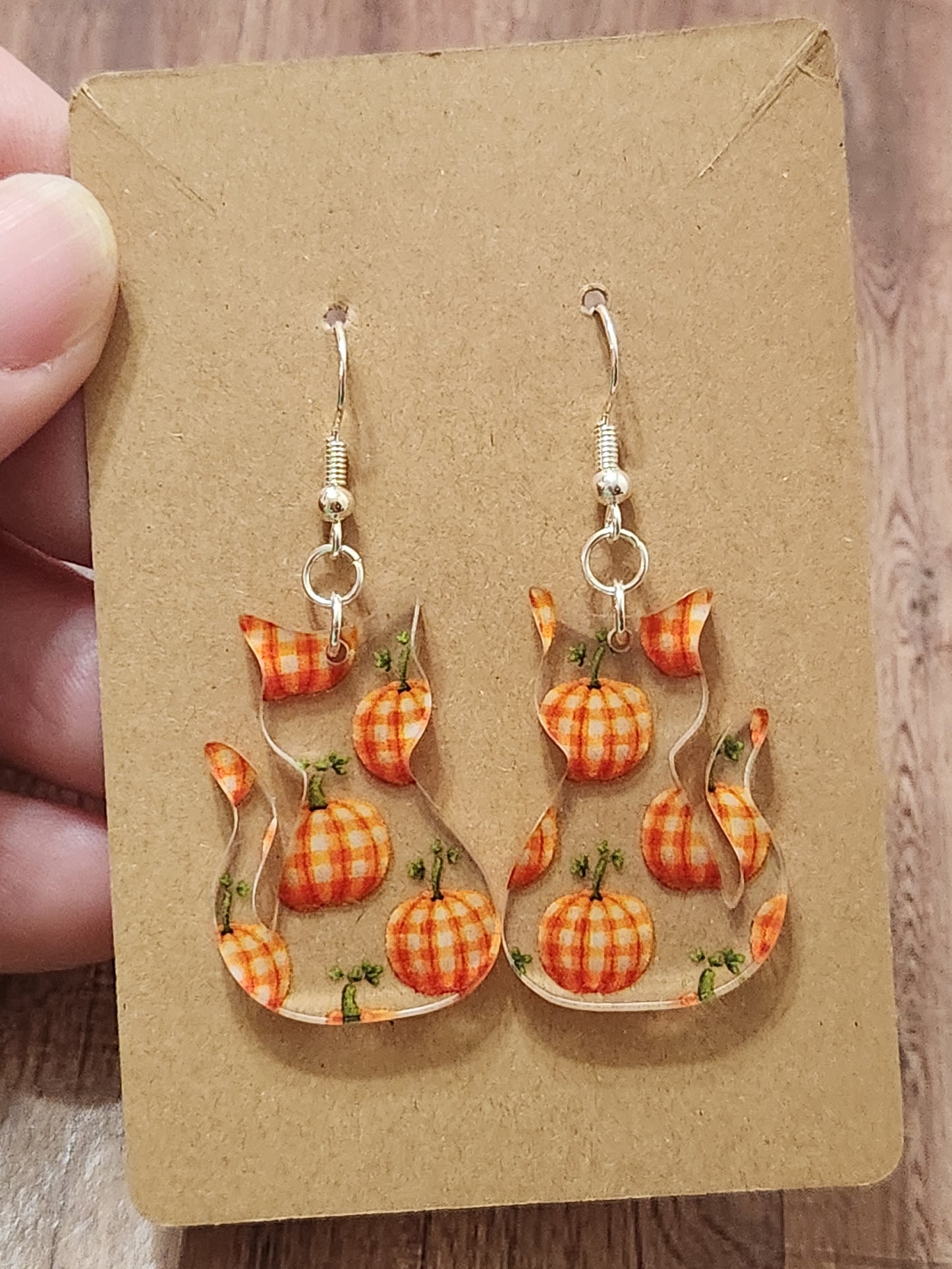 Keychains: Fall (Gingham Pumpkins)