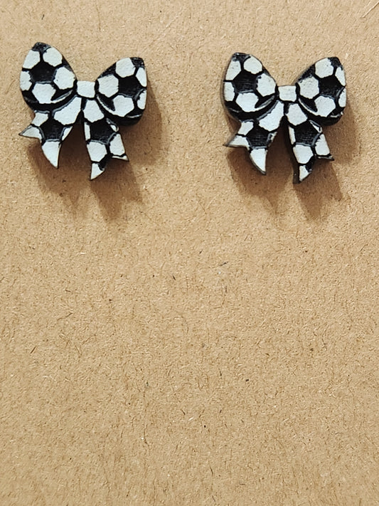 Stud Earrings: Soccer